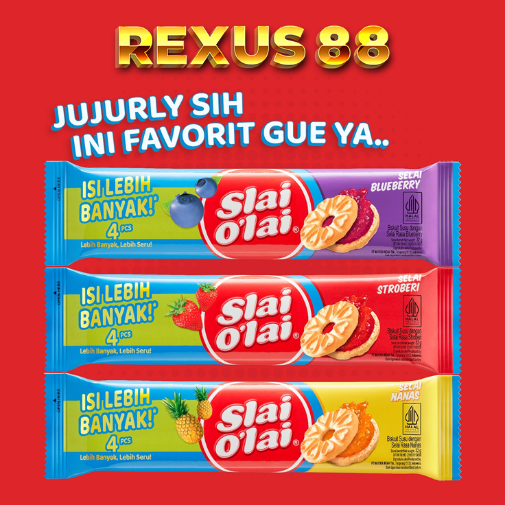 Aneka biskuit dan snack REXUS88 Slai Olai Medan